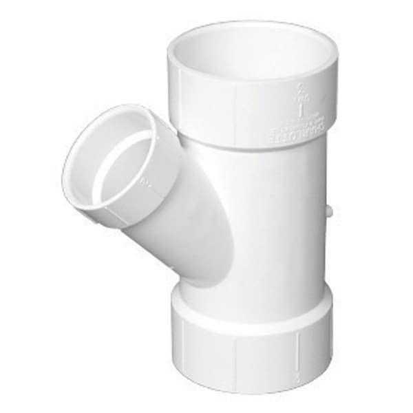 Charlotte Pipe And Foundry Charlotte Pipe Schedule 40 4 in. Hub X 2 in. D Hub PVC Reducing Wye 1 pk PVC006011800 - main